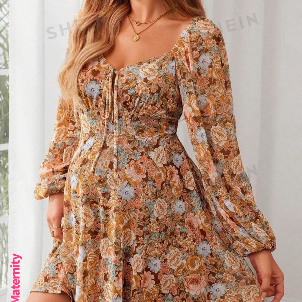 SHEIN Maternity Floral Dress - Multicolor